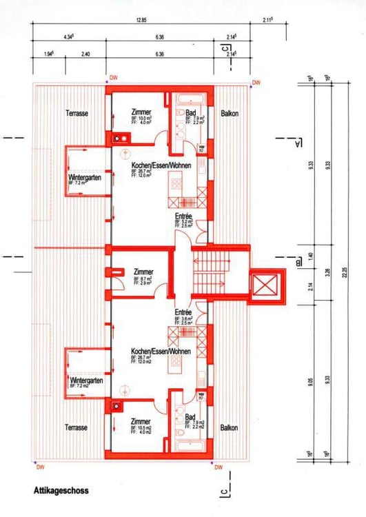 3,5 Zimmer Attikawohnung am Dorfrand