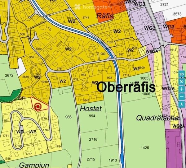 1050m2 Bauland an begehrter Wohnlage für Doppel-EFH - AZ 0.6 - W3 3