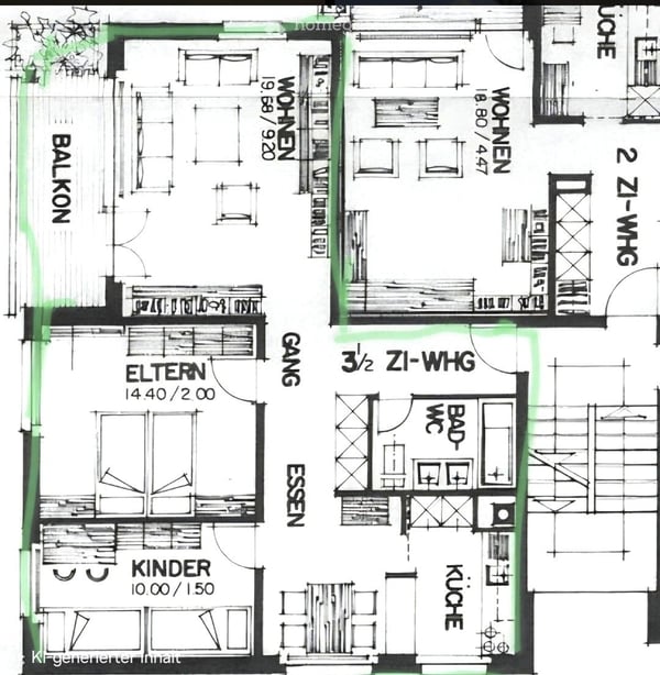 helle, ruhige 3.5 Zimmer Wohnung im Grünen, Seesicht 3
