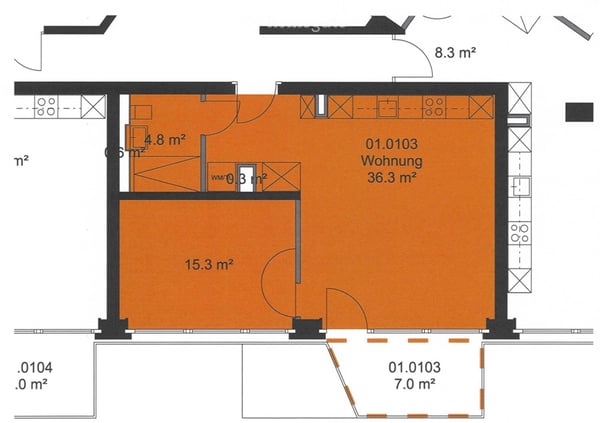 Sunny, Quiet, Stylish 3.5-Room (41m2) Apartment with Terrace in Wiedikon – Available Immediately 2