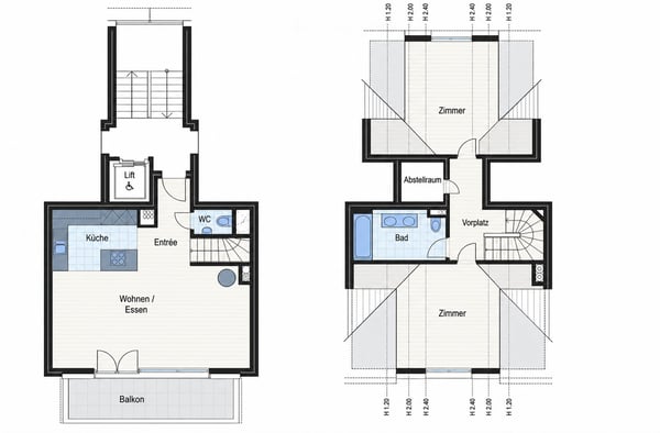 Helle, moderne 3.5-Zimmer-Maisonette im Grünen Gockhausen ZH ca.120 mq