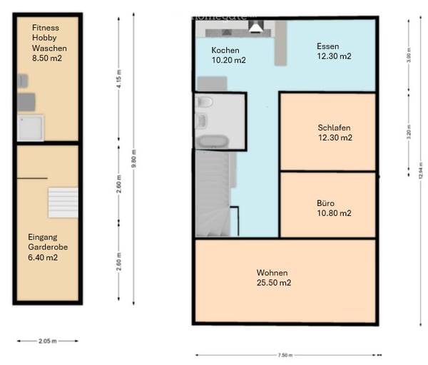 Charmanter Hausteil mit Südbalkon und grossem privatem Sitzplatz im Herzen von Schindellegi 16