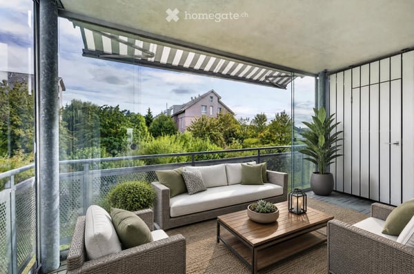 Wohnen im Grünen - attraktive 3.5-Zimmer-Wohnung mit 2 Balkonen