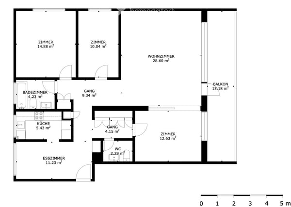 Sonnige, ruhige 4.5-Zimmer-Wohnung im 1. Stock in Kirchberg BE 10