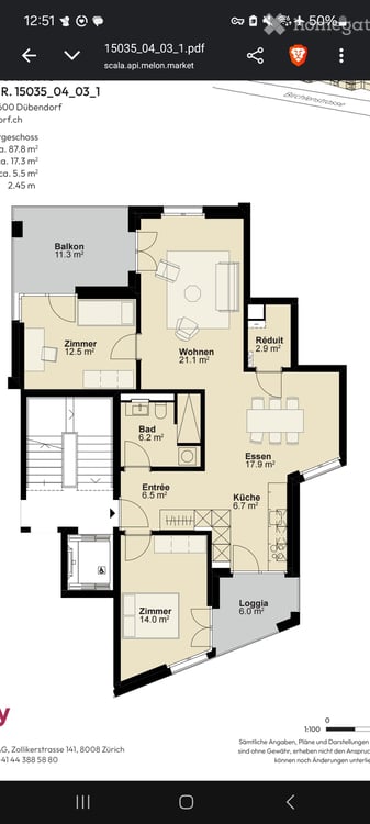 New, bright 3.5 room apartment in Dubendorf 8
