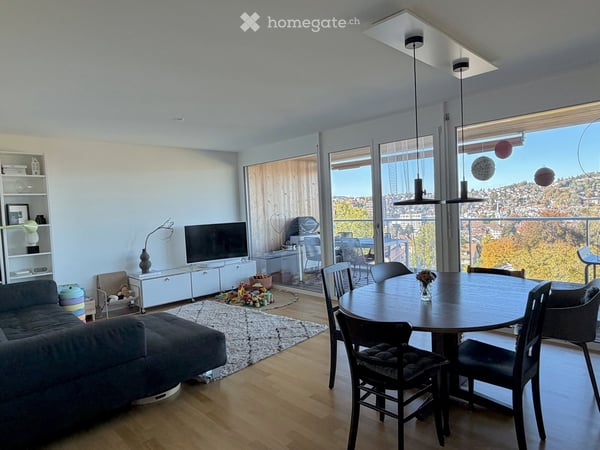Helle 3.5-Zimmer-Wohnung mit Stadt- und Seesicht und eigenem Gartensitzplatz 2