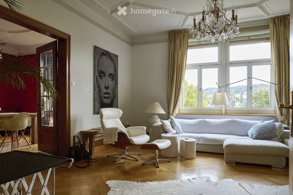 4.5 Zimmer Altbauwohnung mit Balkon und Weitblick am Rosenberg 5