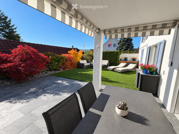 Gartenparadies in Würenlos – 4.5 Zimmer, Cheminée & 4 Parkplätze inklusive