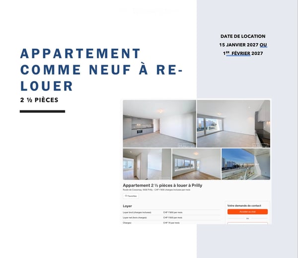 Appartement neuf 2.5 pièces à Prilly