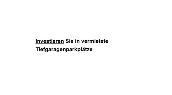 Investieren Sie in vermieteten Tiefgaragenplatz (Doppel-TG) in Sargans 1