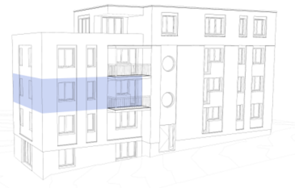 Moderne 3.5-Zimmerwohnung mit zwei Balkonen 2