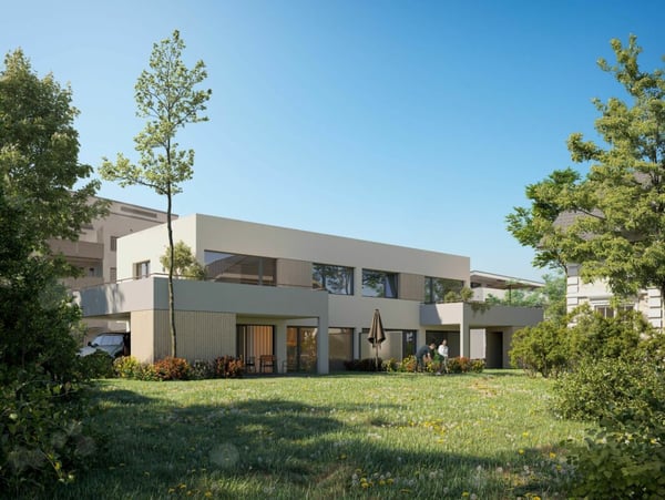 Attraktives Bauland mit bewilligtem Bauprojekt - Doppel-Einfamilienhaus mit Keller und Attika 1