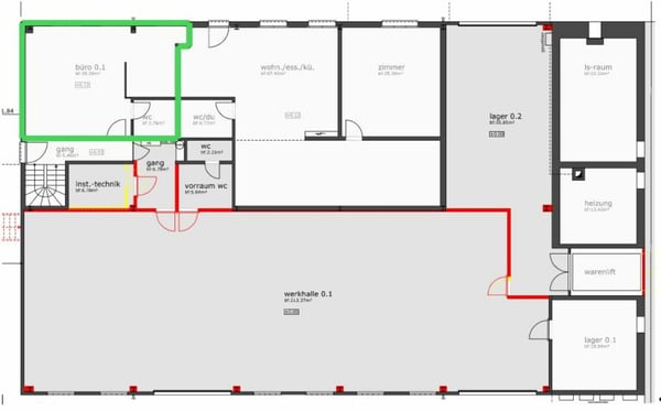 Einfache und helle Büroräumlichkeiten 5