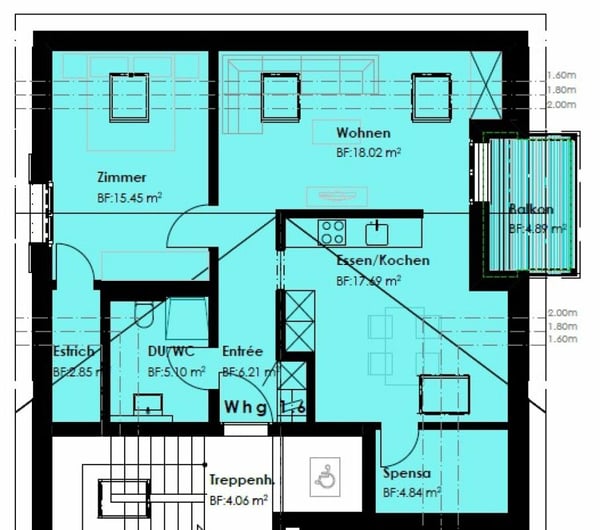 charmante 2.5-Zi. Dachwohnung 12