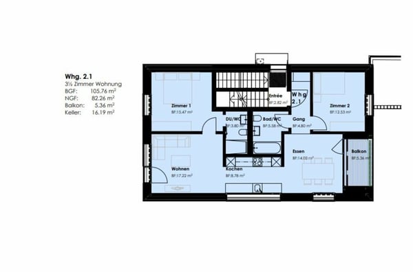 moderne 3.5-Zi. Wohnung im idyllischen Seewis 13