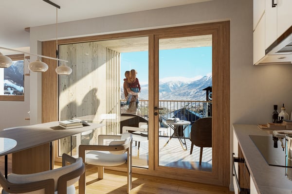 2.5-Zimmerwohnung zur Miete (Erstbezug): Neubau Hasol in Bürchen 6