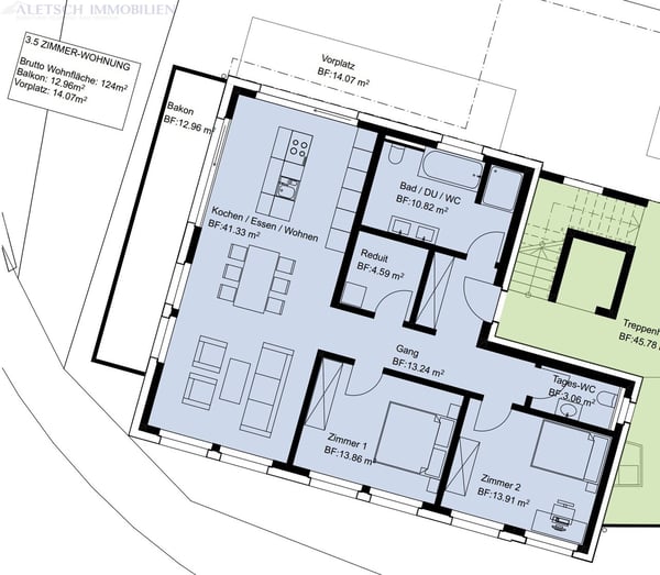 Alpin leben in Fiesch - 4.5-Zimmer-Wohnung im 1. Obergeschoss 3