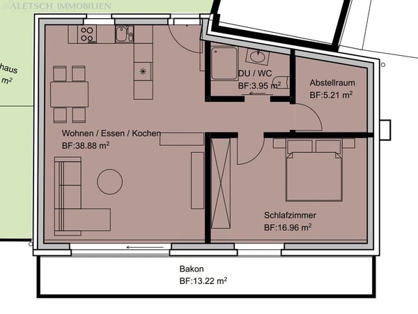 2.5-Zimmer-Wohnung im 2. Obergeschoss - Neubau im Herzen von Fiesch 3