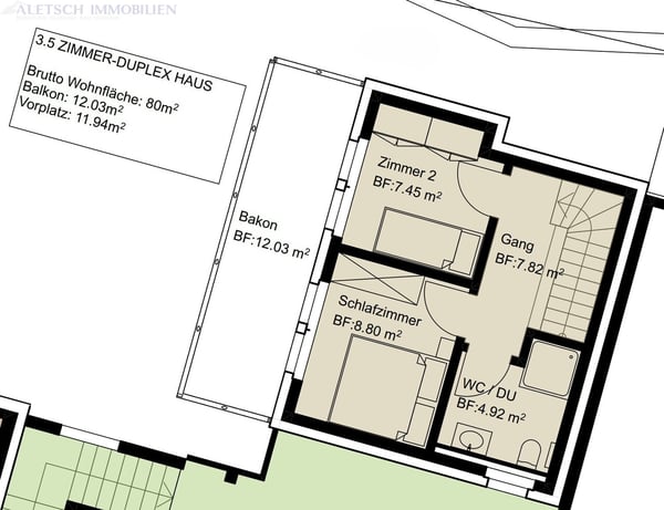 Häuschenfeeling mitten im Dorf - 3.5-Zimmer-Duplex-Wohnung, Fiesch 4