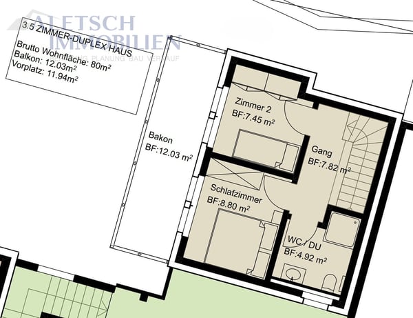 Häuschenfeeling mitten im Dorf - 3.5-Zimmer-Duplex-Wohnung, Fiesch 4