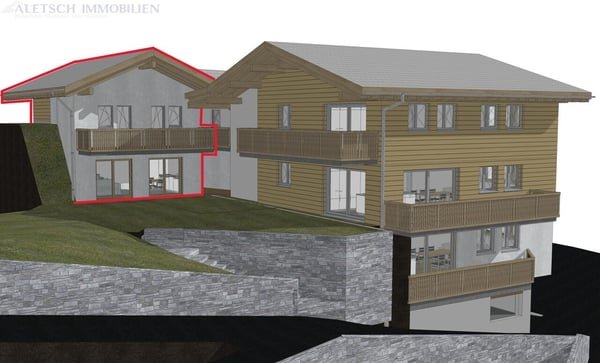 Häuschenfeeling mitten im Dorf - 3.5-Zimmer-Duplex-Wohnung, Fiesch 1