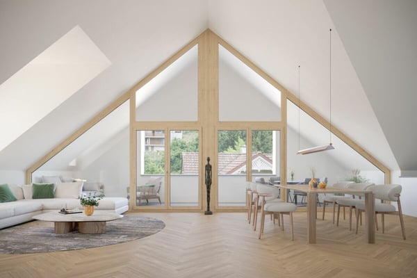 charmante 3 ½-Zimmer-Dachwohnung an idyllischer, ruhiger Wohnlage in Buchs 3