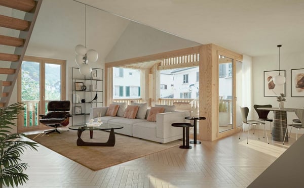 attraktive 2 ½-Zi-Dach-Maisonettewohnung an idyllischer Wohnlage in Oberschan 4