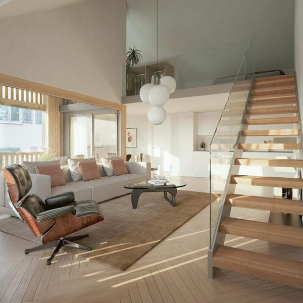 attraktive 2 ½-Zi-Dach-Maisonettewohnung an idyllischer Wohnlage in Oberschan 2