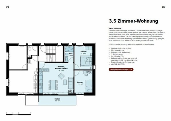 Eggetli-Adelboden - 3½ Zimmer Wohnungen 5