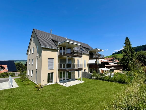 Moderne 4.5-Zi.-Wohnung, hochwertiger Ausbaustandard, Blick ins Grüne