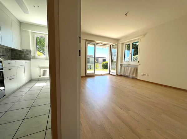 Renovierte 1.5-Zimmer-Wohnung mit Sitzplatz und Parkplatz in Zürich Seebach 4