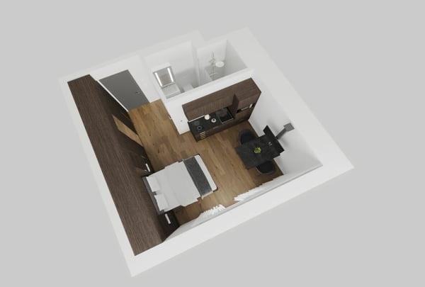 Vollmöbliertes BASIC Apartment - 6 m2 2