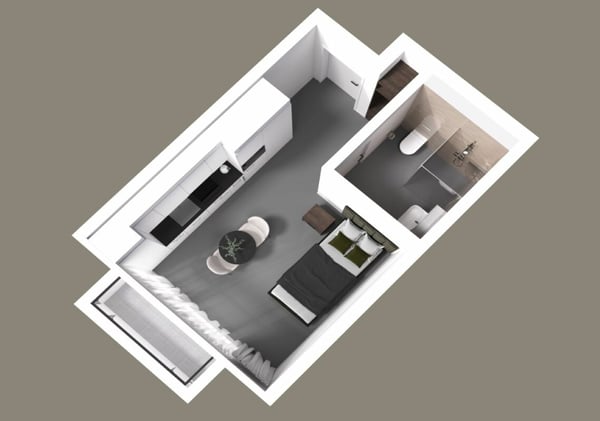 Vollmöbliertes BASIC Apartment - 25 m2 2