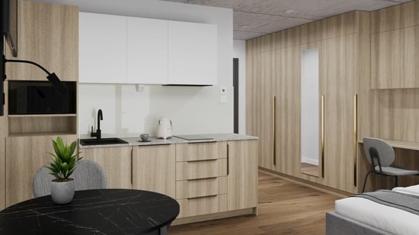 Vollmöbliertes BASIC Apartment - 6 m2 9