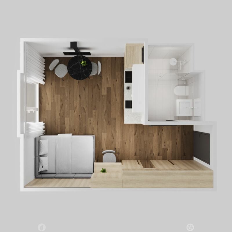 Vollmöbliertes BASIC Apartment - 25 m2