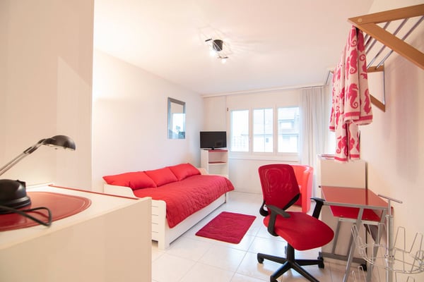 Möblierte 1.5-Zimmer-Wohnung mit Balkon in Buchs Zürich 6