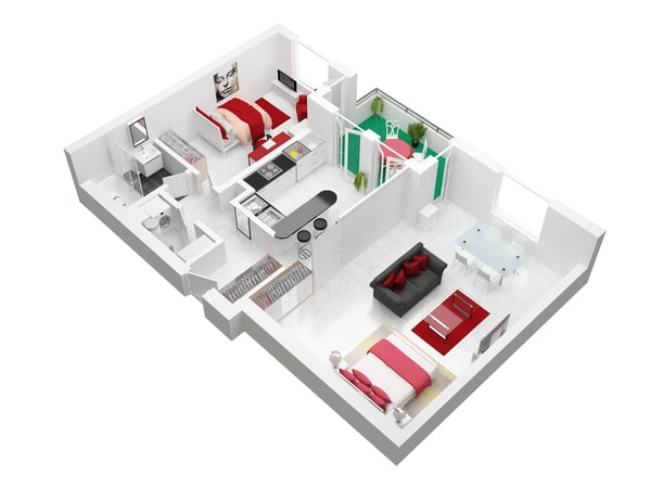 Möblierte 2.5-Zimmer- Wohnung - Balkon, eigene Waschraum, Lift - in Buchs Zürich 15