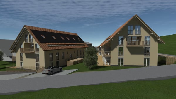 Neubauprojekt für INVESTOREN : Wohnüberbauung 3 MFH mit 27 Wohnungen im Kanton Zürich 7