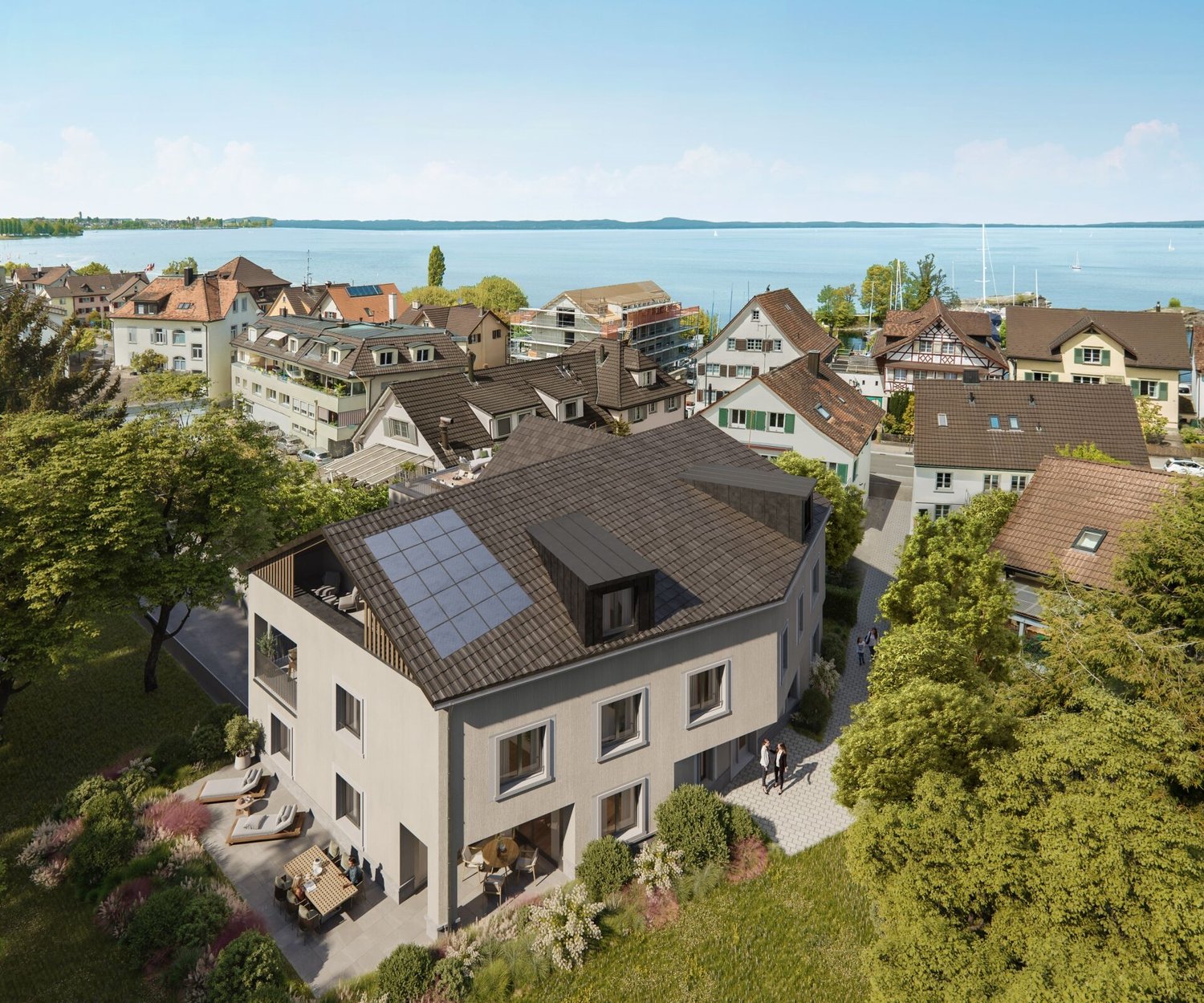 Eleganter Neubau: Exklusive Dachattikawohnung mit bis 3.5m Raumhöhe und grosser Terrasse