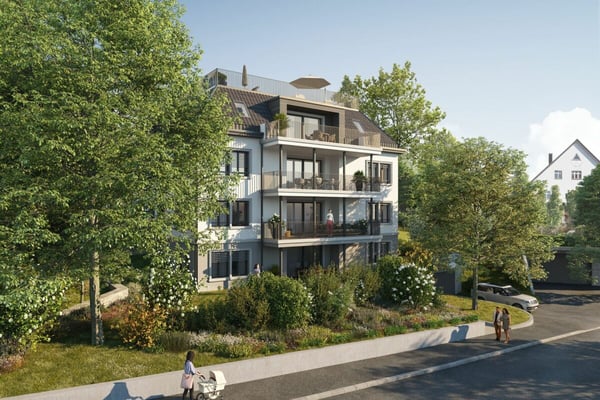 LETZTE WOHNUNG: Einzigartiges Juwel mit 360° Stadtsicht: Neubau - 1.5 Zimmer Dachgeschosswohnung mit überhohen Räumen und luxuriösem Innenausbau 2