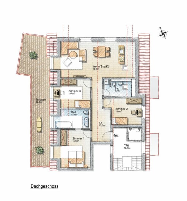 NEUBAU: Dachwohnung mit 4.5-Zimmern und Aussicht ins Grüne 11