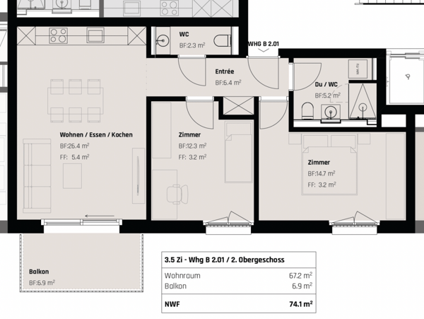 Premium Living: Exklusive 3.5-Zimmer-Wohnung in urbanem Ambiente 9