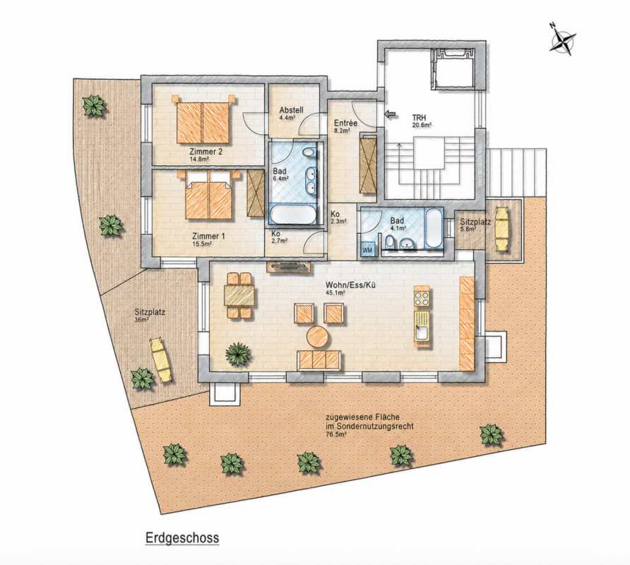 Neubauwohnung mit 3.5-Zimmern und hochwertigem Ausbaustandard