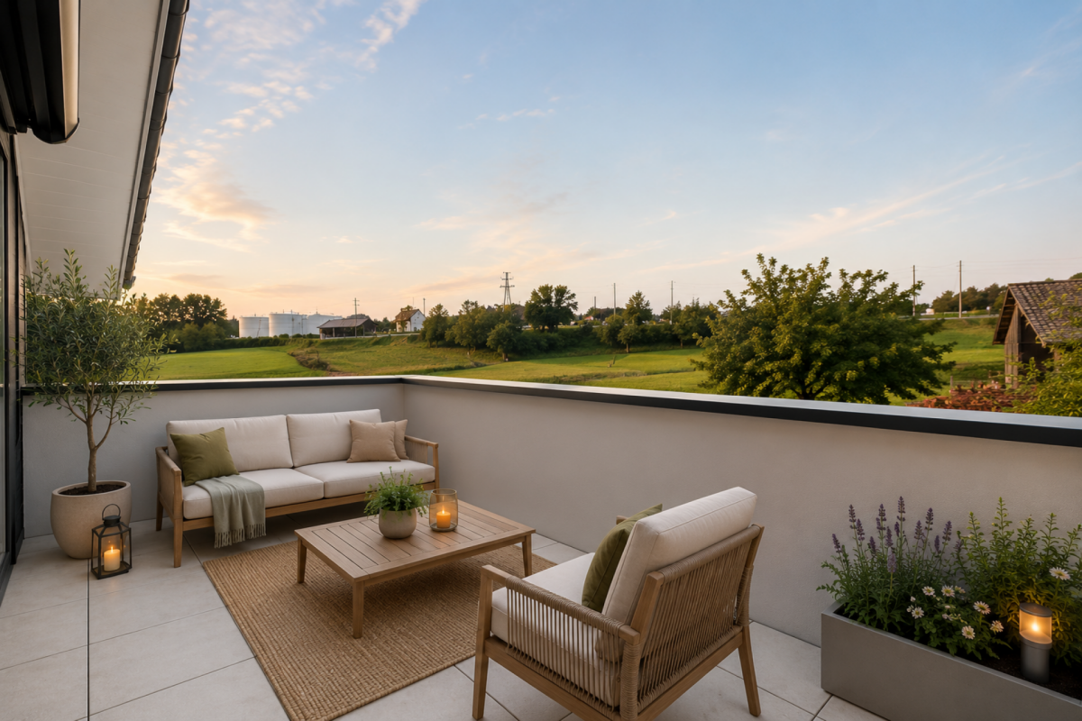 ruhig gelegene 3.5-Zi. Neubau-Dachwohnung mit Blick ins Grüne