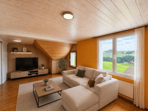 Modernisierte 3.5-Zimmer Dachwohnung mit Balkon und Traumaussicht 3