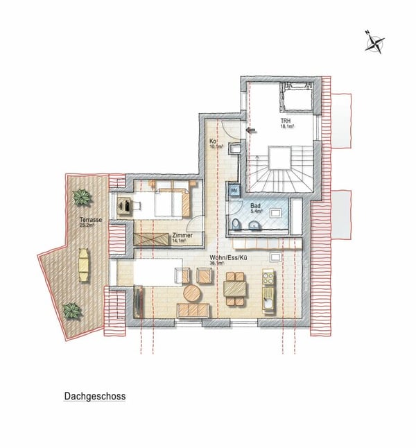 Wohnen mit Weitsicht - attraktive 2.5-Zimmer Neubau Wohnung mit Dachterrasse 7
