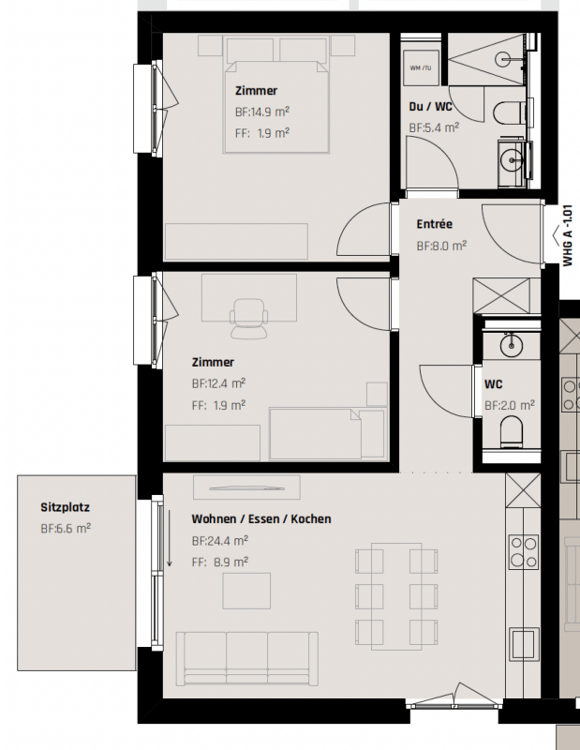 Luxuriöse Erdgeschosswohnung im Zentrum von St. Gallen 5
