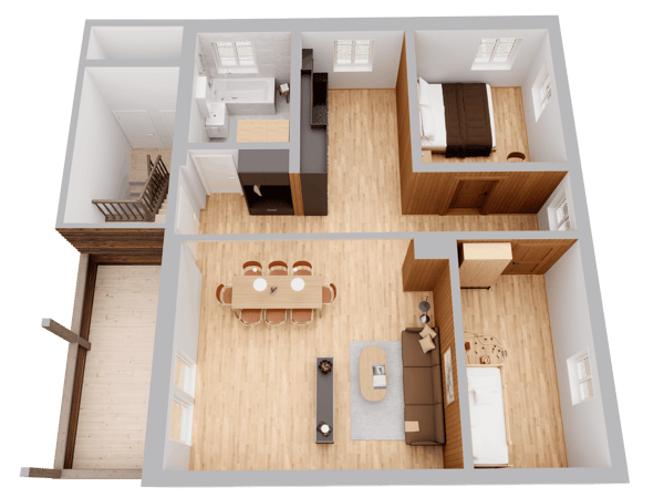 3.5-Zimmer-Wohnung im 2. OG der Residenz Posthaus – Projekt Posthaus Urigen 4