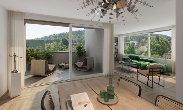 Ruhige Attikawohnung mit Sicht ins Grüne / Baubeginn erfolgt! 1