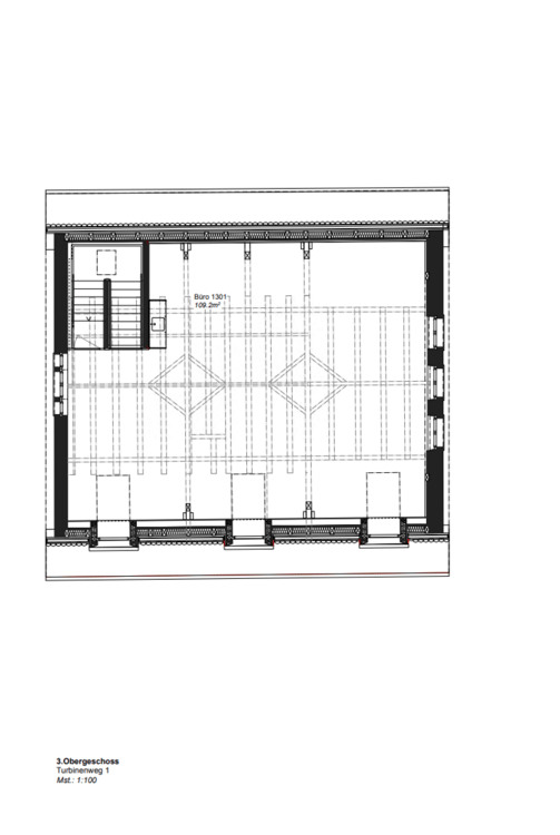 Helles Atelier- / Büroräumlichkeit im Dachgeschoss, Turbinenweg 1 10